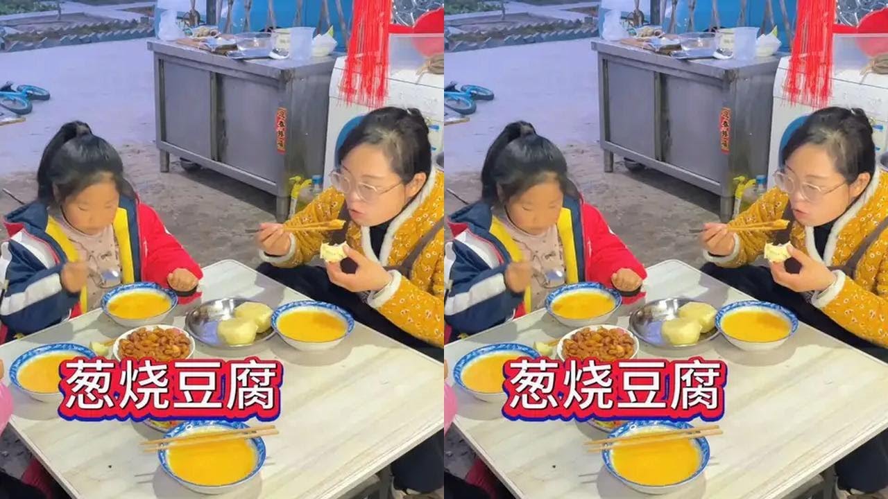 老豆腐的神仙吃法，媳妇儿做的太好了，鲜香四溢下馍又下饭，很可惜我没那口福😤😤😤#抖音创作季 #农村美食 #我的乡村生活 #家乡特色 #乡下柴火饭