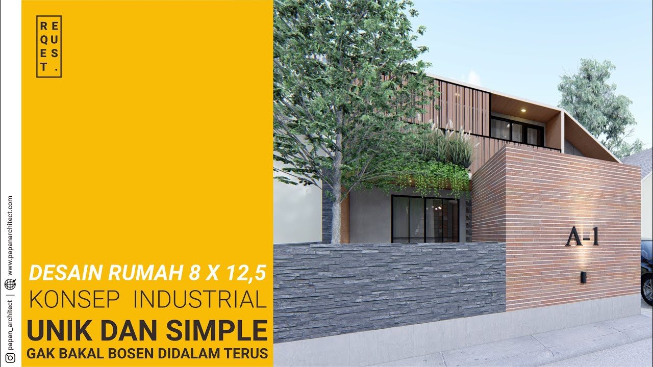 Desain Rumah Industrial 8x12, gak bakal NYESEL punya rumah ini