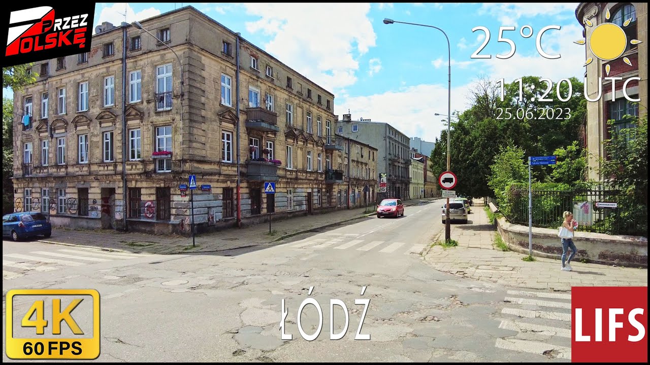 4k POLAND🚶🏽‍♂️#WALK ~ ŁÓDŹ ~ 📸 SZKOŁA FILMOWA 🌳 PARK ~ 60fps #PrzezPolskę