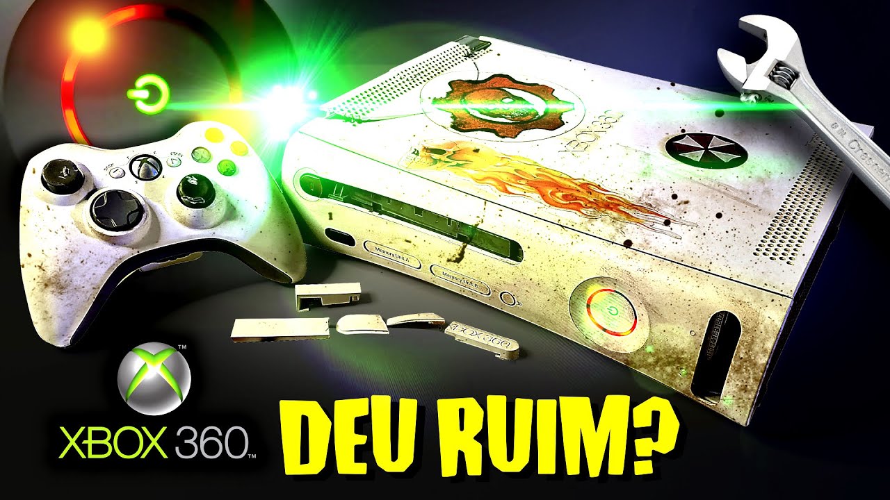 🟢 XBOX 360 FAT QUEBRADO: CONSERTO PASSO A PASSO EM CASA! #Xbox360 #Restauracao #DIY