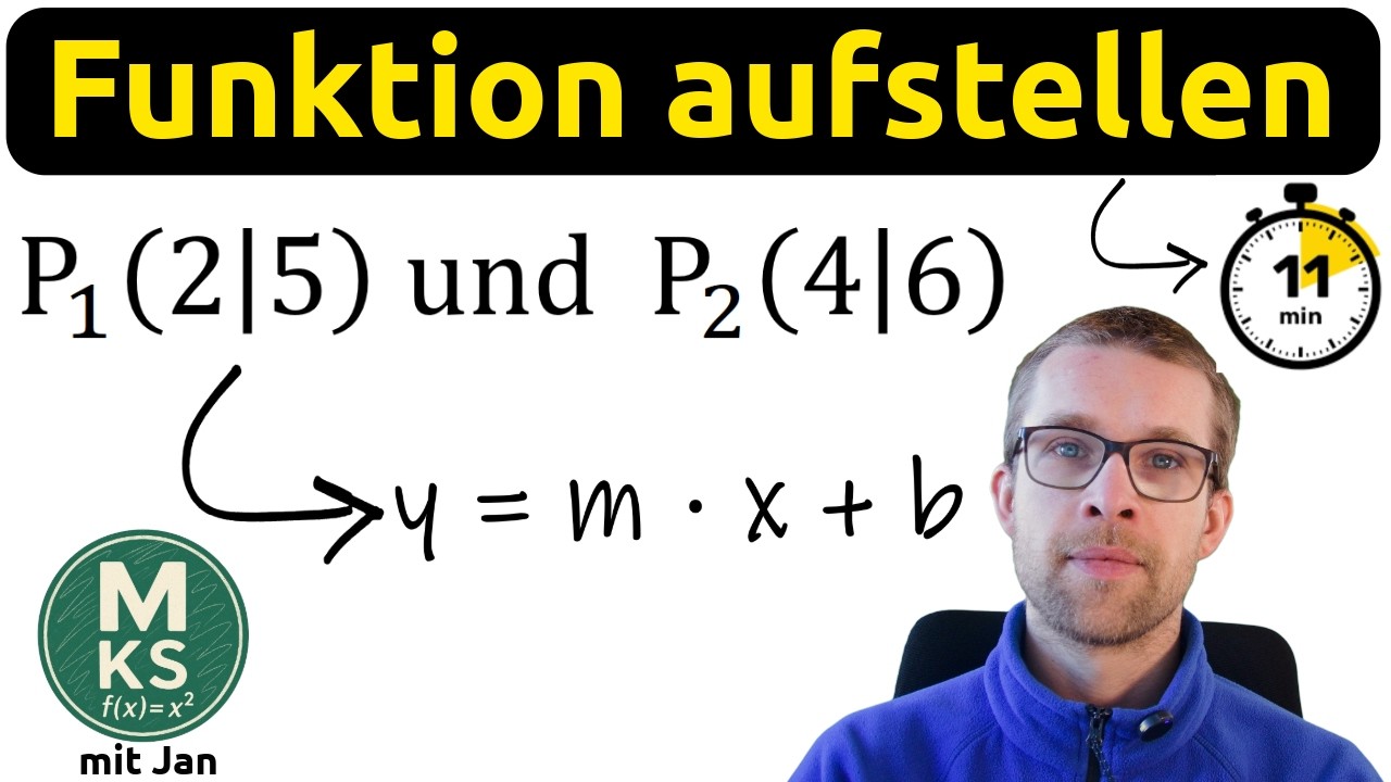 Lineare Funktion aus 2 Punkten bestimmen: Kurz & schmerzlos erklärt - @MKSmitJan (2)