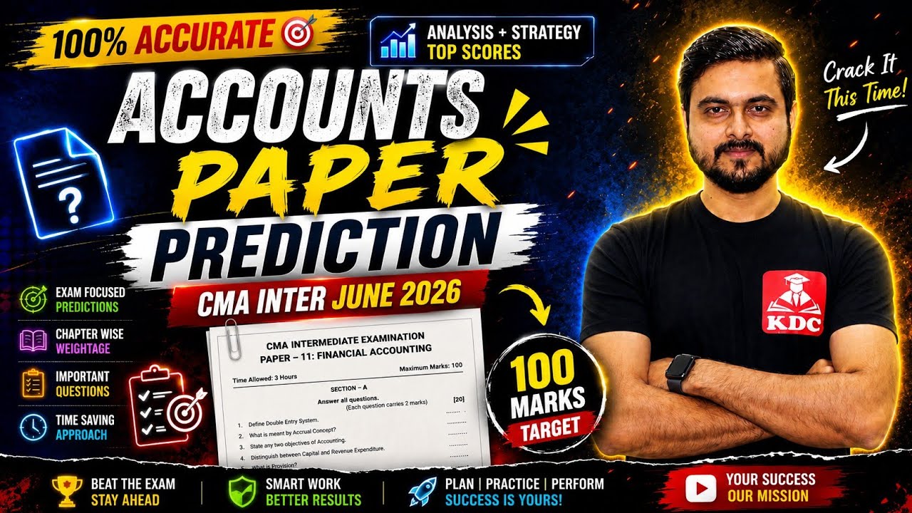 Accounts Paper Prediction - CMA Inter June 2026