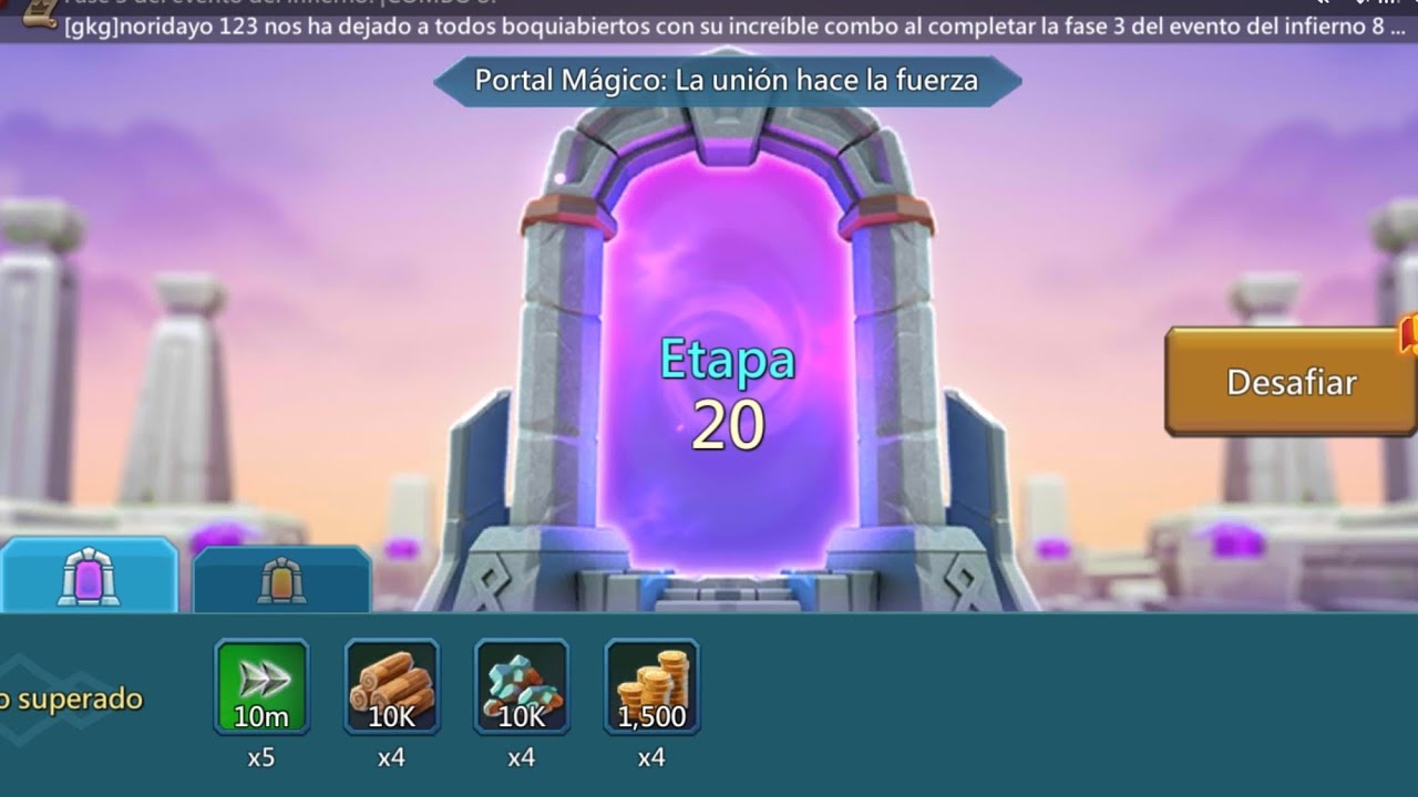 PORTAL MÁGICO  ETAPA 20 LA UNIÓN HACE LA FUERZA 💪 (VERGEWAY STAGE 20) LORDS MOBILE 2024 👑