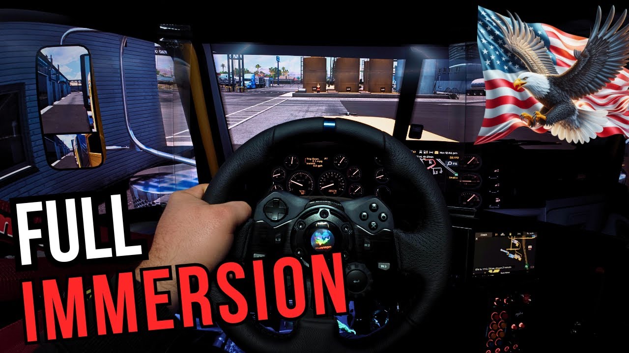 American Truck Simulator Looks Insane on Triple Screens 🗽