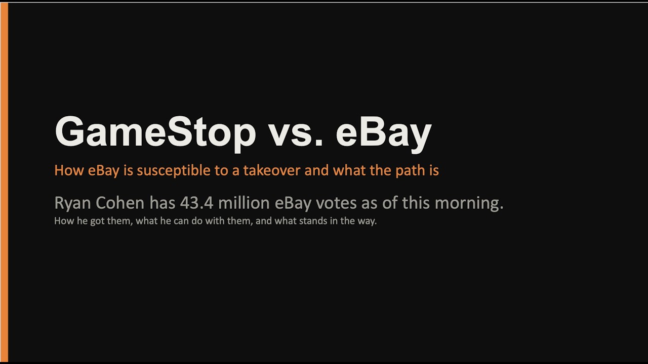 Почему eBay уязвим перед поглощением больше, чем все думают, и как GameStop прокладывает к этому ...
