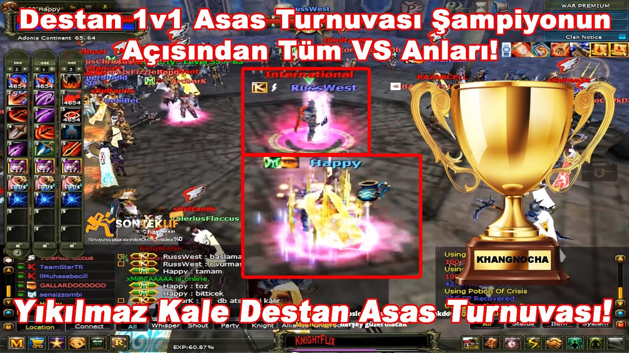 Destan 1v1 Asas Turnuvası Şampiyonu KhangNOCHA! Tüm Maçlar Özet! & PHALANKS666 | Knight Online