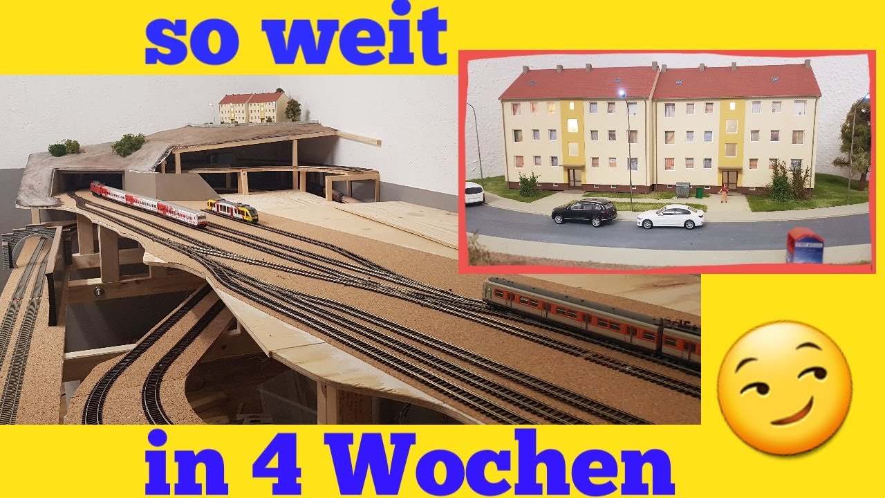 Was schafft man in 4 Wochen Bauzeit? Modellbahn im Bau.