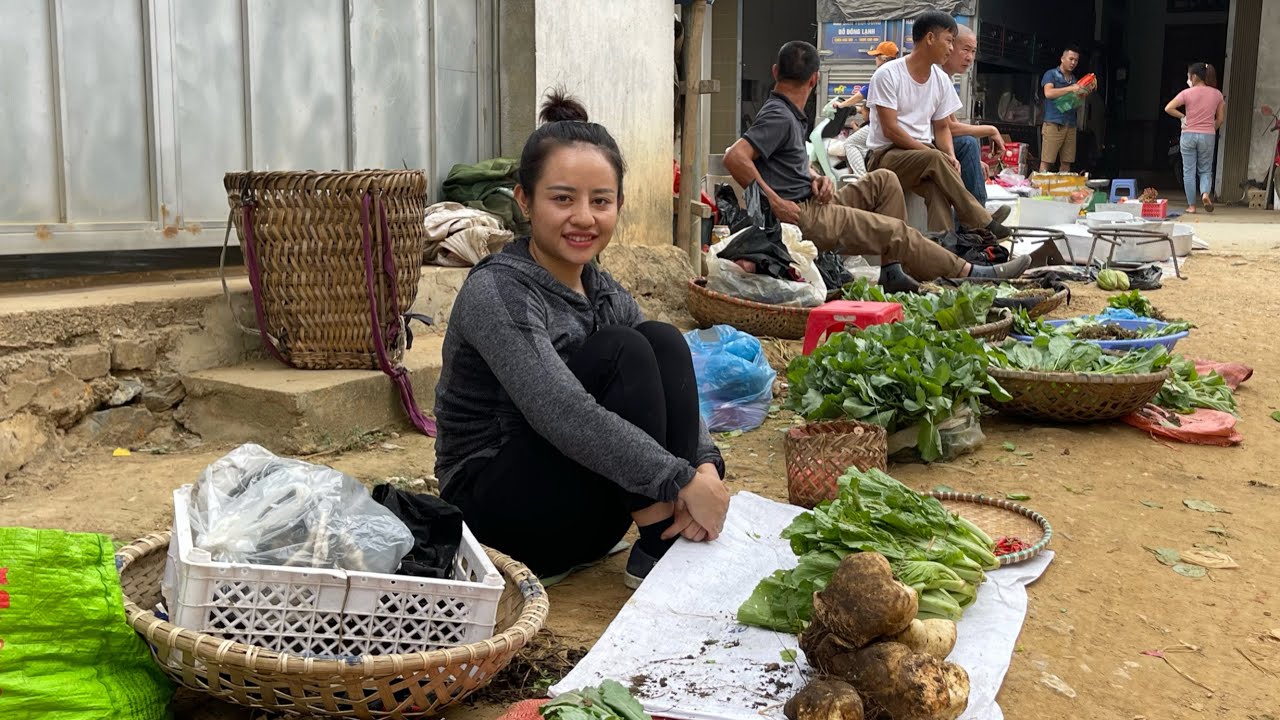 Harvest yams and vegetables to sell at the highland market EP.79