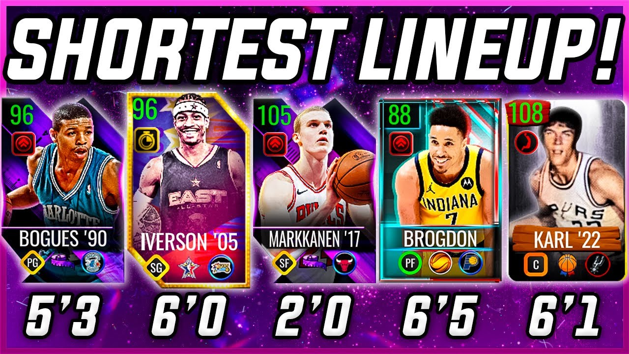 I Played With The SHORTEST LINEUP In NBA Live Mobile Season 6!