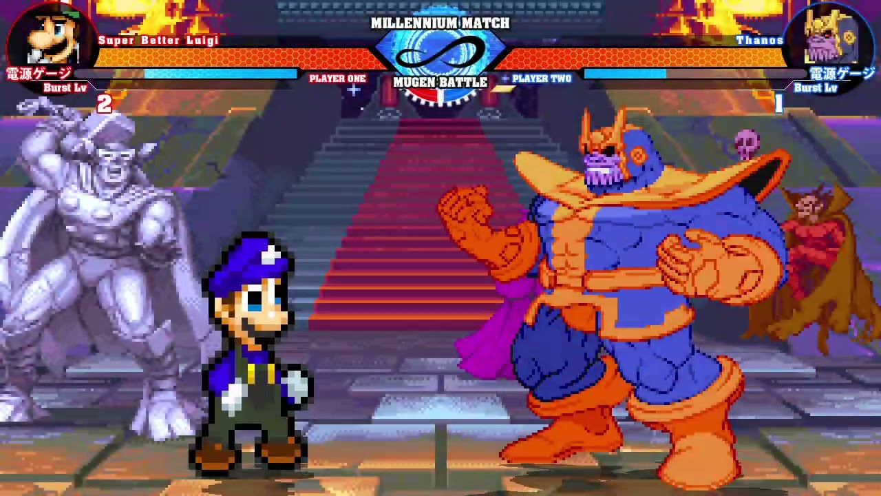 Luigi vs thanos mugen battle