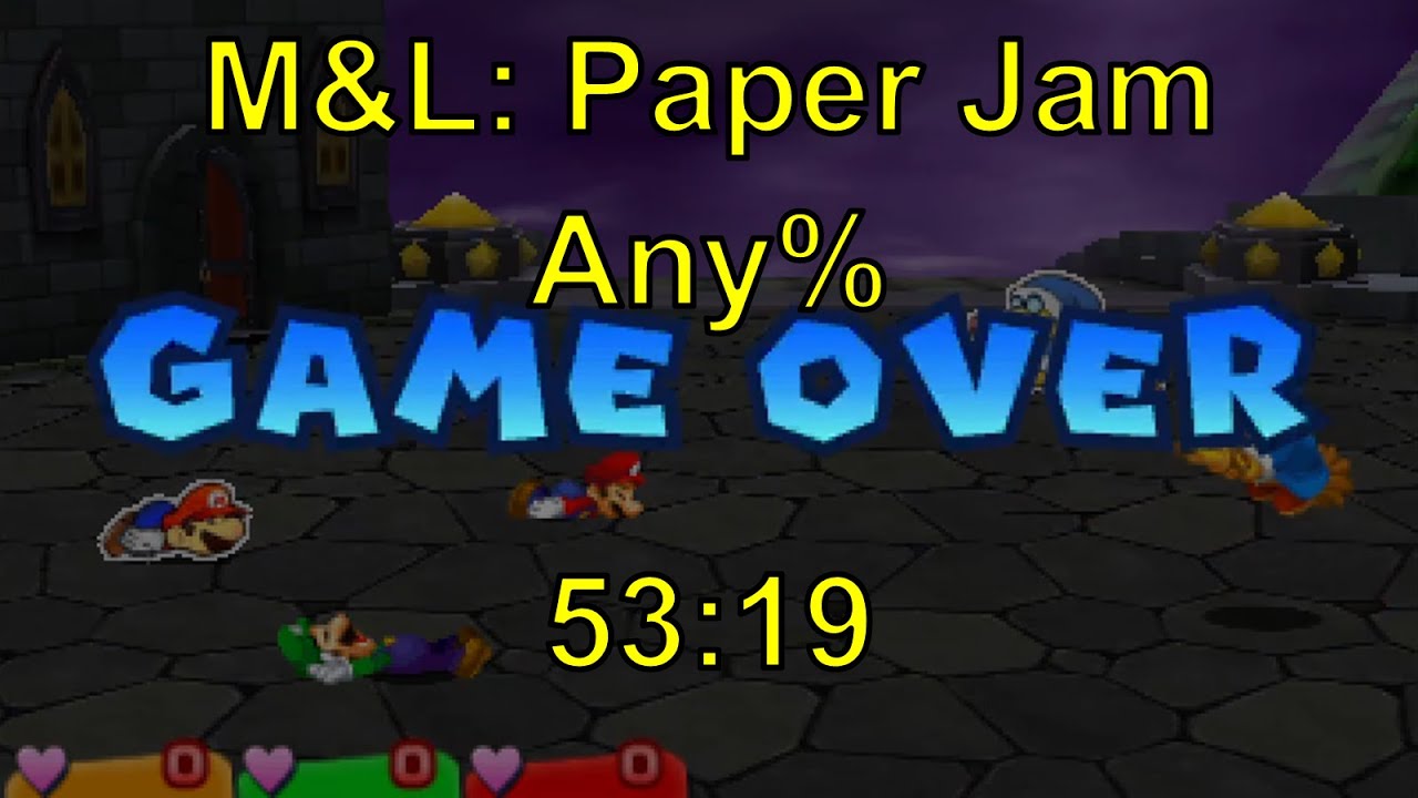 Mario & Luigi: Paper Jam | Any% speedrun in 53:19