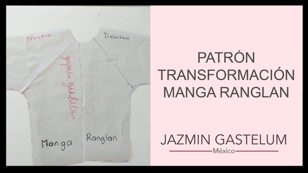 Patrón Transformación Blusa Manga Ranglan