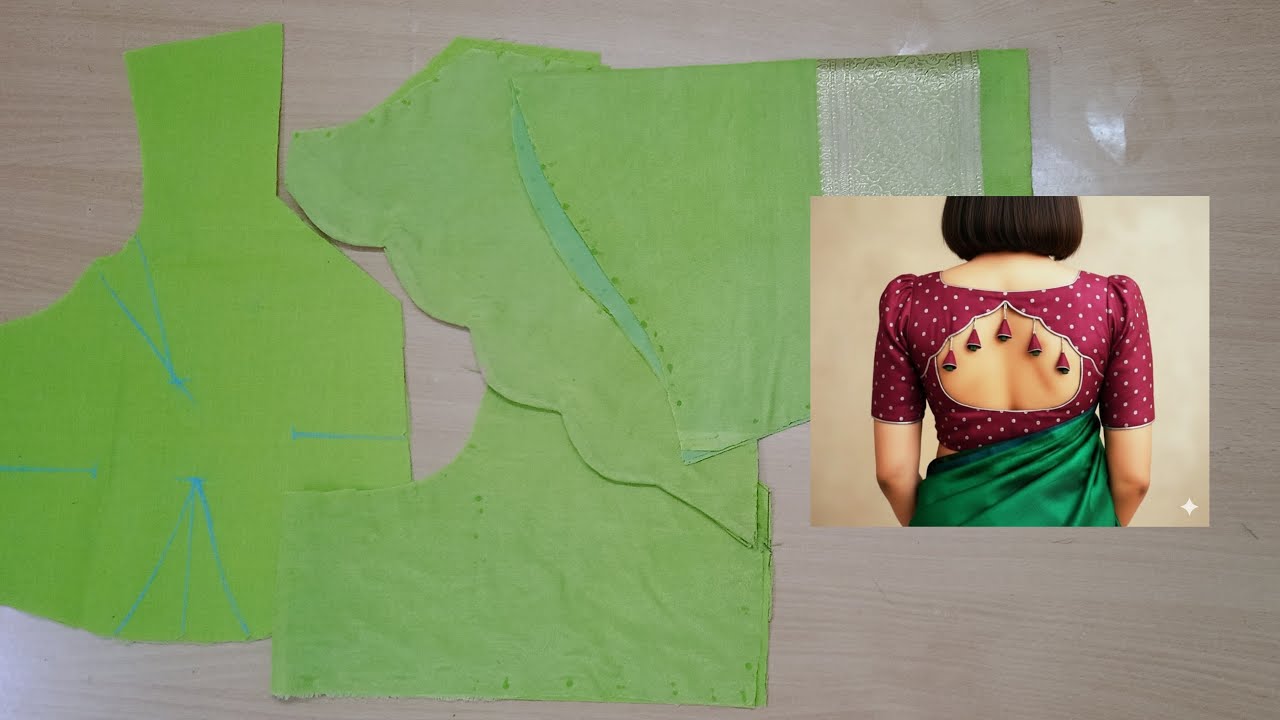 New Trending back neck design (for functions) stitching tutorial