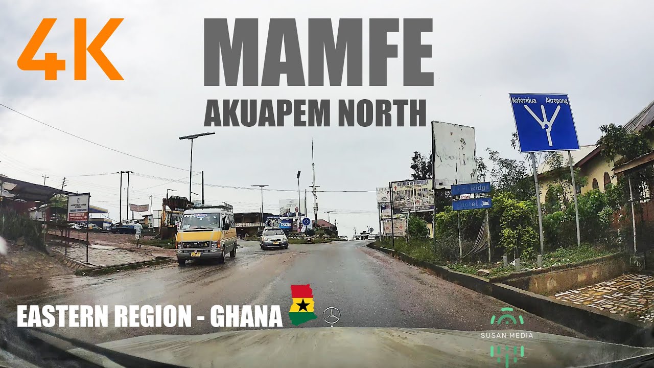 Mamfe Akuapem Rain Drive from Amanokrom to Saforo in the Eastern Region of Ghana 4K