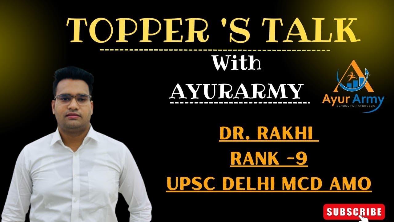 UPSC Delhi MCD AMO Topper Talk || UPSC Rank 9 || Dr Rakhi AMO Experience || AyurArmy Topper Talk’s|