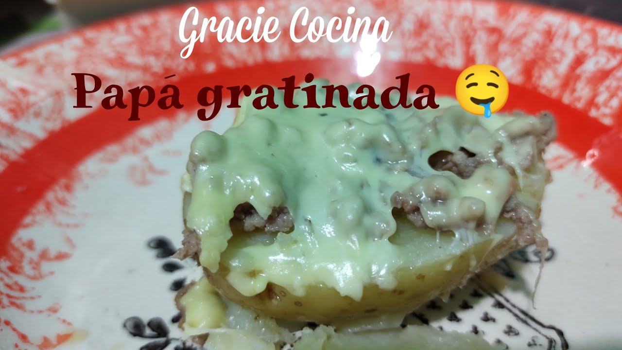 PAPAS GRATINADAS CON CARNE MOLIDA 🤤
