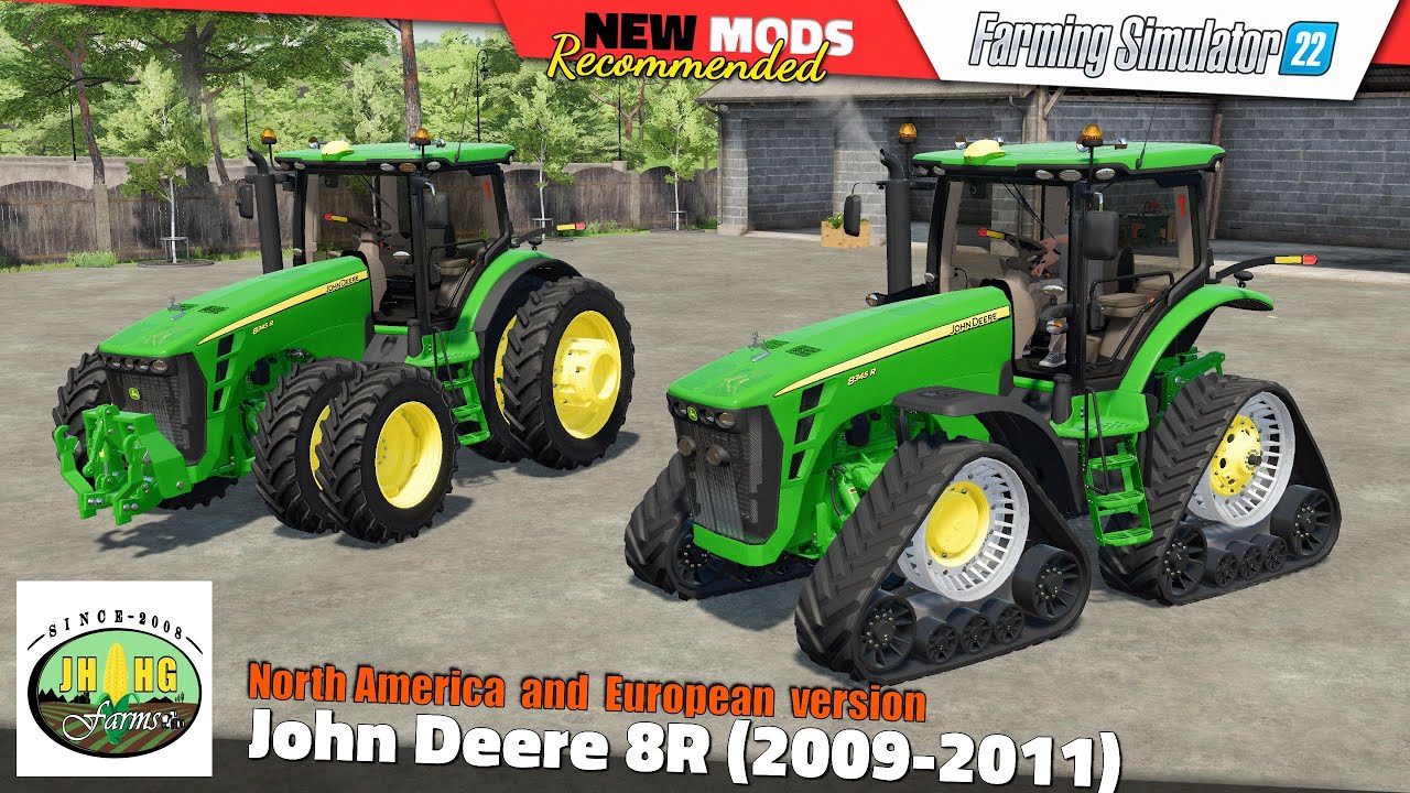 FS22 | John Deere 8R (2009-2011) Series - Farming Simulator 22 New Mods Review 2K60