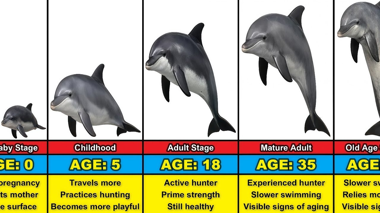 Dolphin Transformation From 0 to 50 Years Old