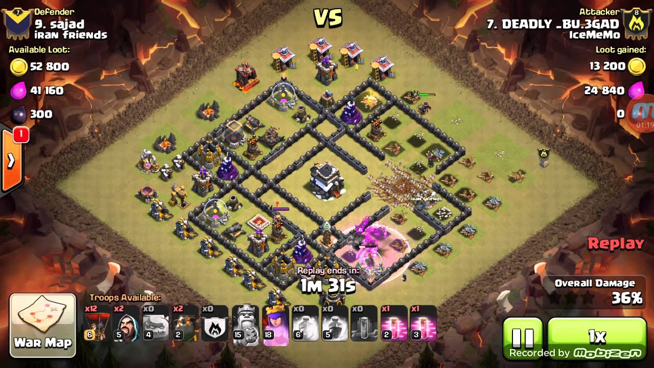 3 Stars Attack TH9 .. New Strategy .. Must Watch Op-laloon Attack