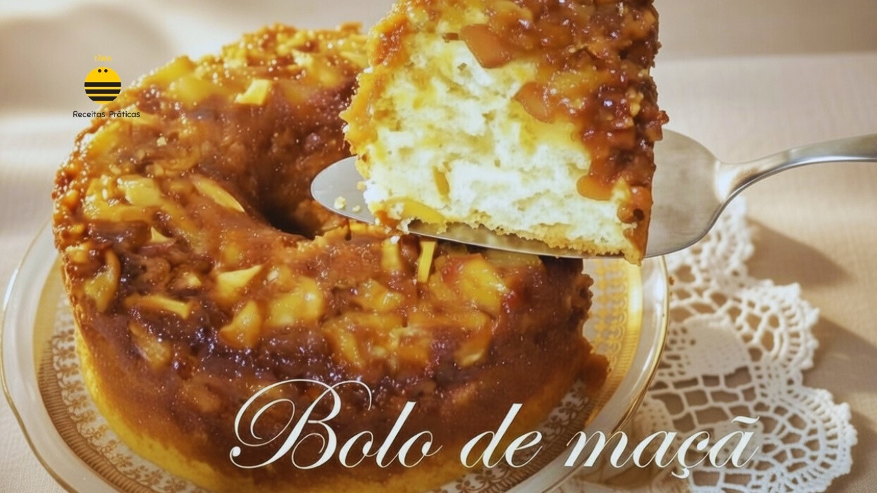 Bolo de Maçã! Fácil e rápido!🍎