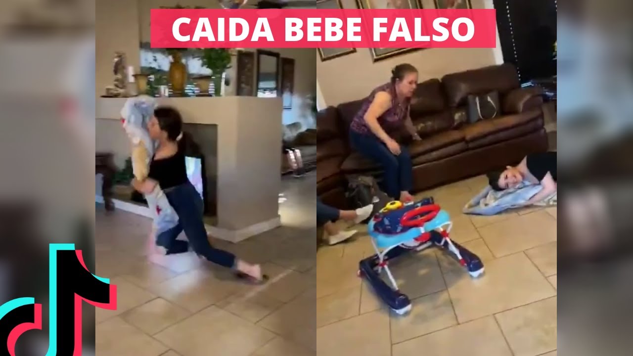 Caída Con BEBE FALSO - Broma TikTok [Compilación 2020]. Broma a padres.