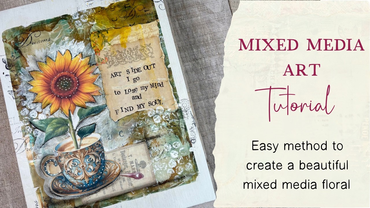 Mixed Media Tutorial Easy Method
