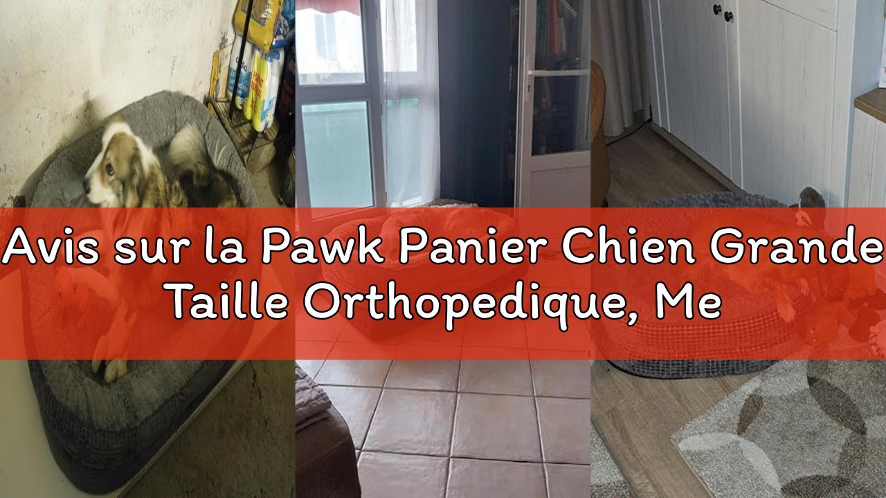 Avis sur la Pawk Panier Chien Grande Taille Orthopedique, Memoire de Forme Lit pour Chien, Canapé Ch