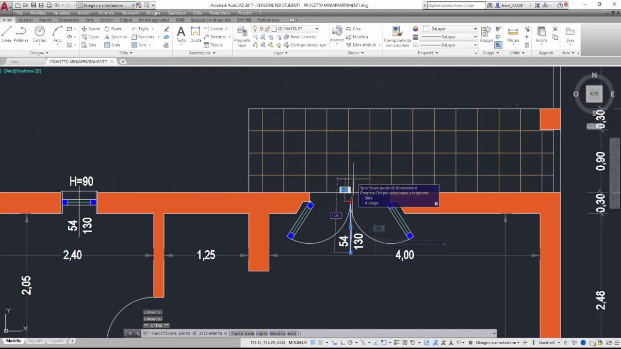 AUTOCAD Corso Intermedio 2D - Lez 14 - Comandi QUOTA parte 03 - Inserimento Quotature
