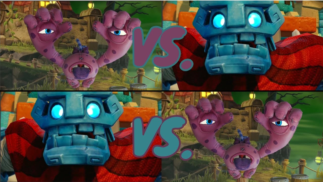 Eye Five VS. Grave Clobber and Grave Clobber VS. Eye Five | Skylanders Trap Team