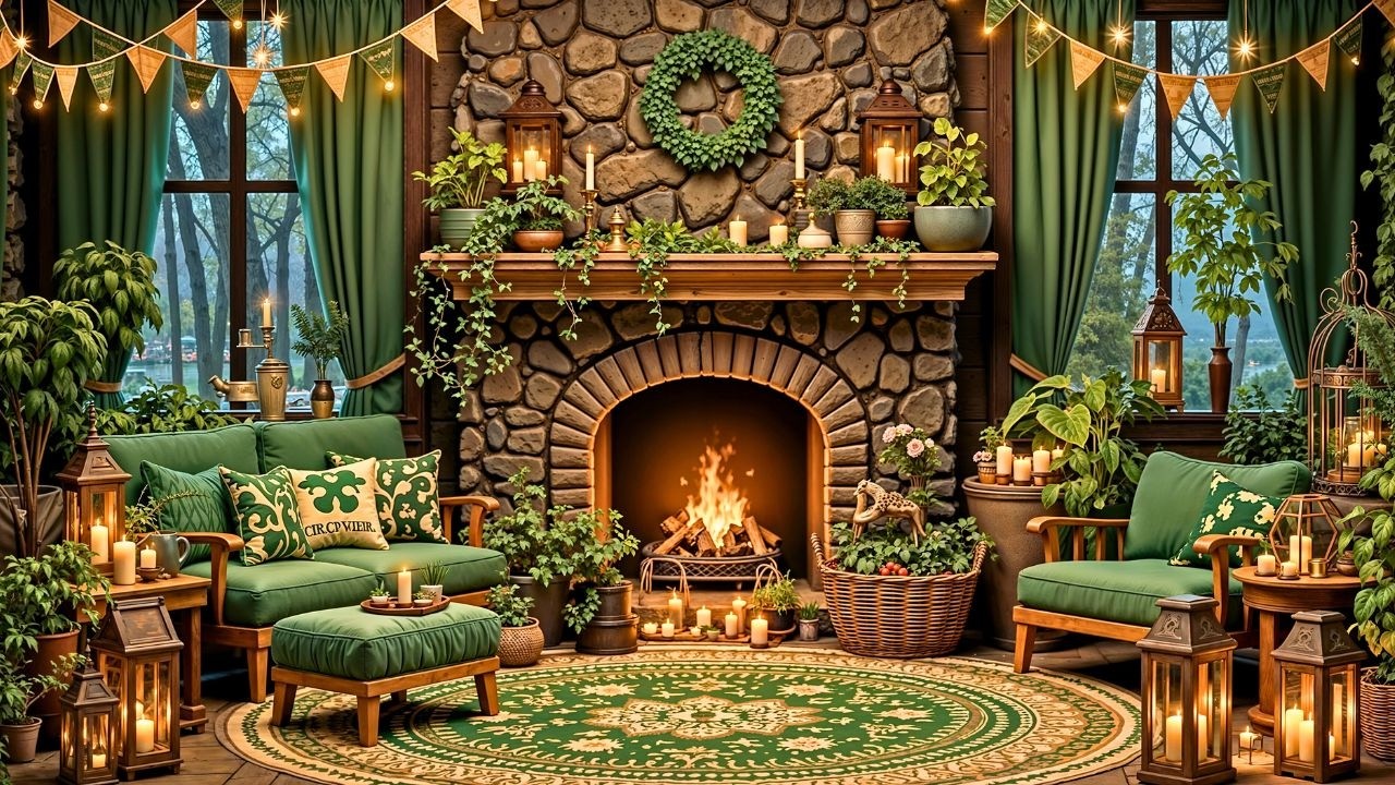 🍀 Enchanted St. Patrick’s Day Jazz 2026 ☘️ Dreamy Irish Pub Night | Magical Green Lights & Soft Jazz