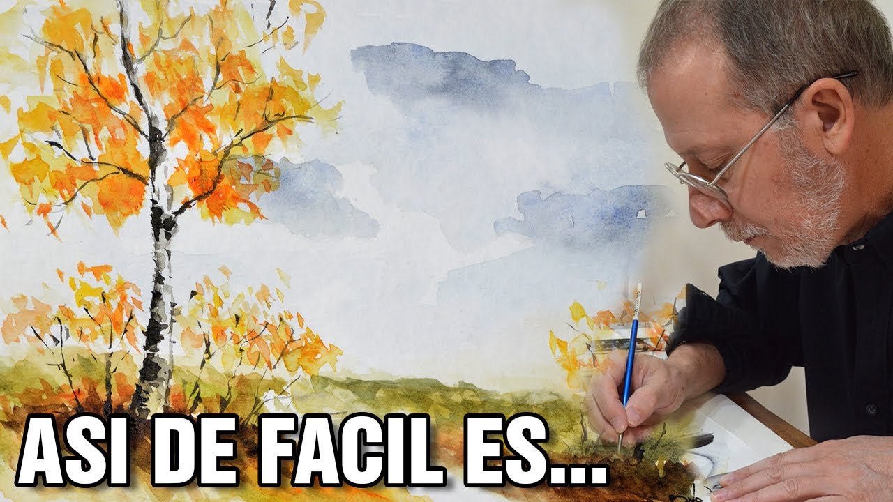 ASI DE FACIL ES PINTAR CON ACUARELA UN...