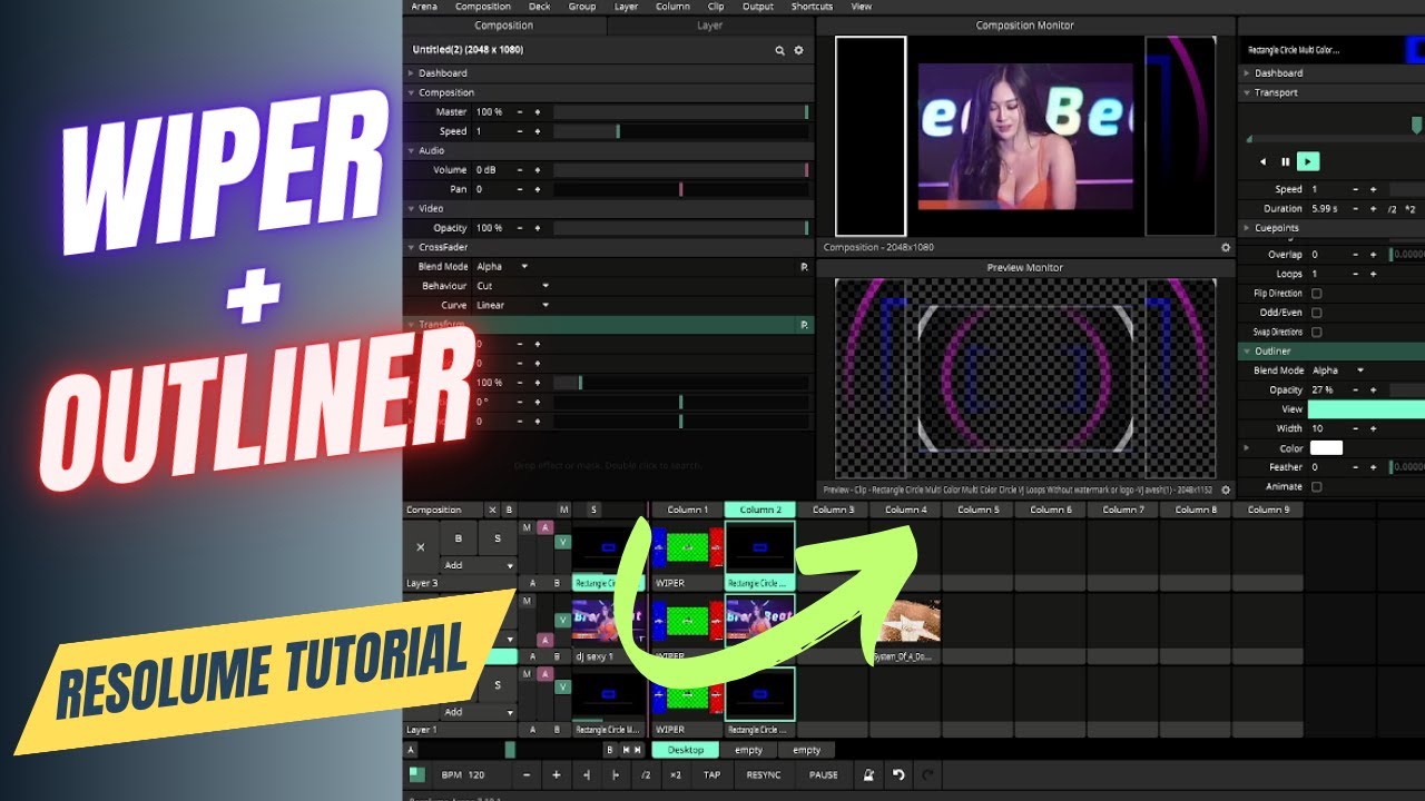 Simple Wiper + Outliner Tutorial || Resolume Tutorial