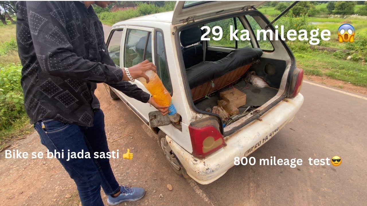 Maruti 800 mileage test 😱29 ka mileage on highway 😱bike se bhi kam price me car