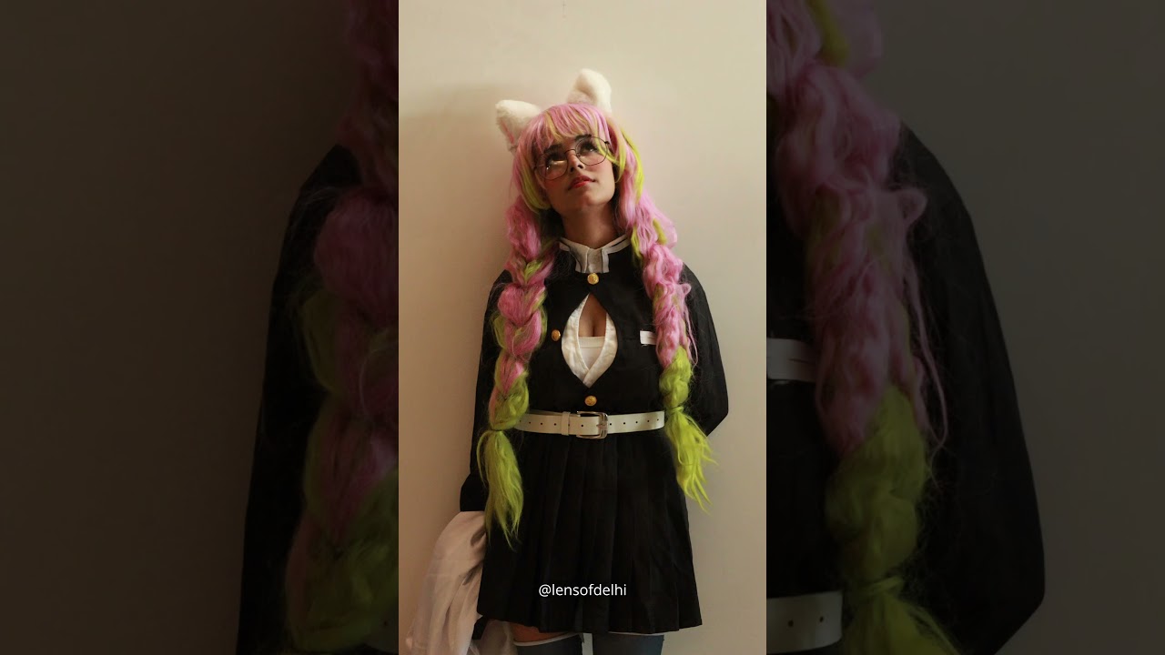 POV: You caught Mitsuri in her element 🎀 | Mitsuri Kanroji Cosplay at Ani-Meet 2.0 #cosplay #shorts