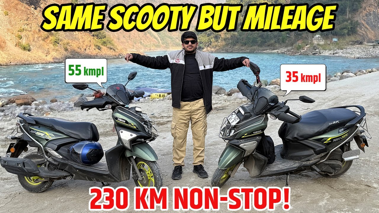 Same Scooty, Different Mileage 😱 | Yamaha RayZR 125 Hybrid 250 KM Non-Stop | Delhi to Uttarakhand