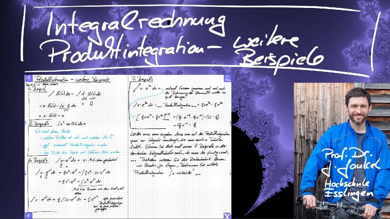 Integralrechnung - Teil 6.2 - weitere Beispiele zur Produktintegration (partielle Integration)