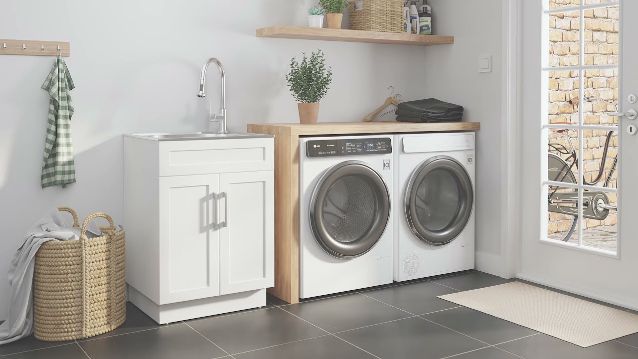 Glacier Bay All-in-One Stainless Steel Laundry Sink Assembly