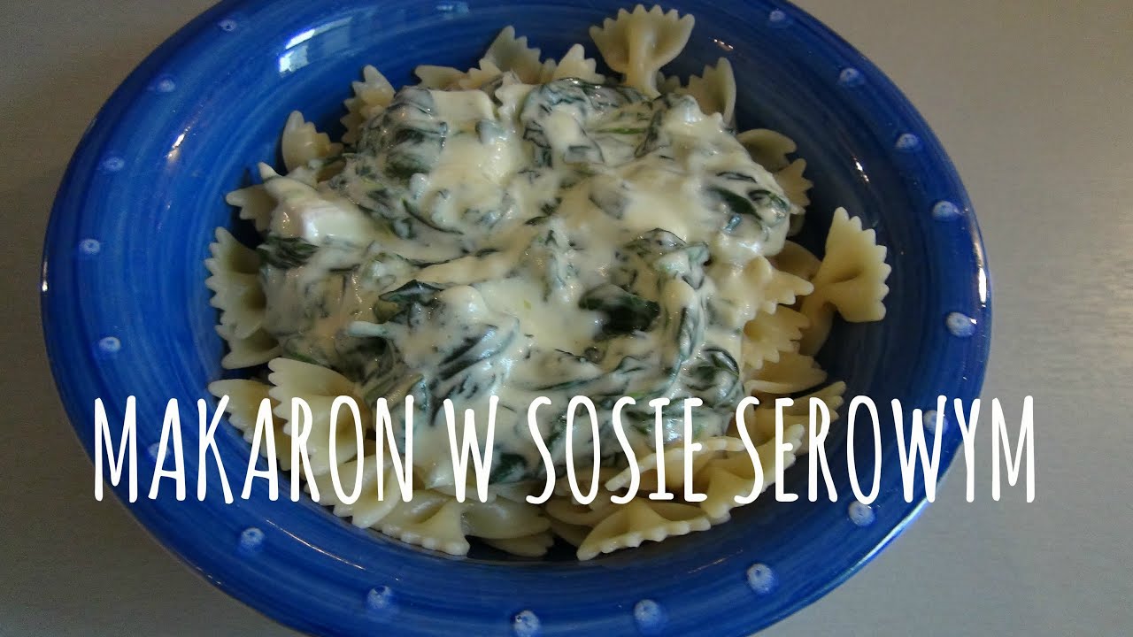 MAKARON W SOSIE SEROWYM ZE ŚWIEŻYM SZPINAKIEM