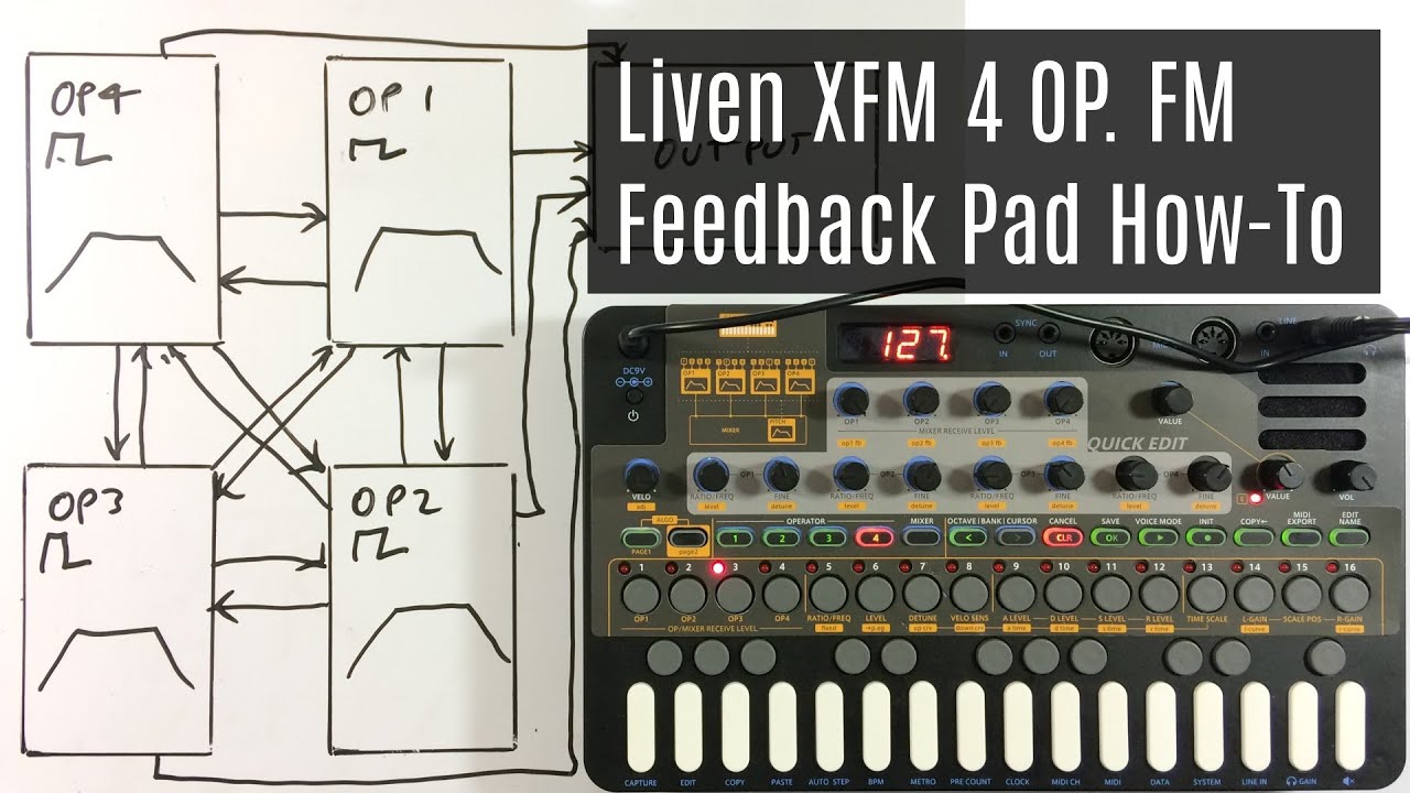 FM Editing Tutorial 2 - Feedback Pad - SONICWARE Liven XFM - Accessible Tutorial