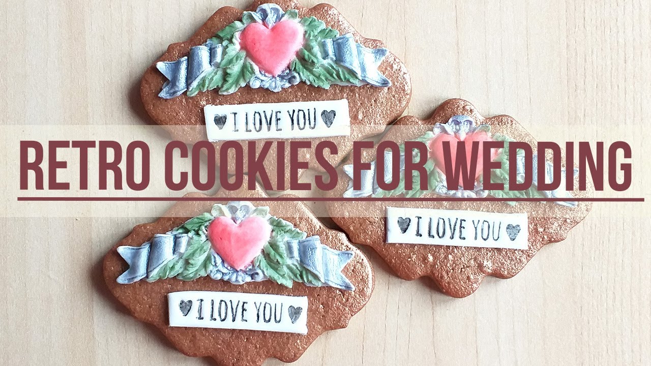 #retrocookies #cookiesforwedding Retro Cookies for Wedding and Valentine's Day