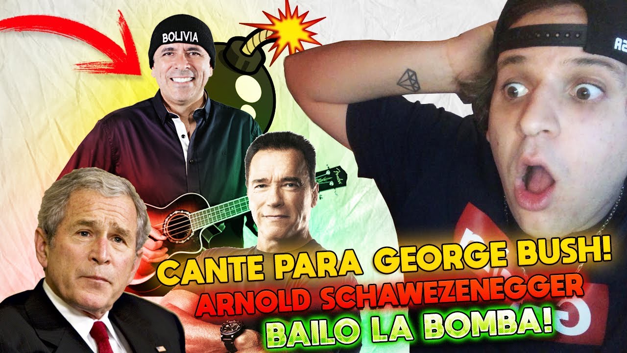 CANTE PARA GEORGE BUSH 😱 ARNOLD SCHWARZENEGGER BAILO LA BOMBA 💣 | FABIO ZAMBRANA! AZUL AZUL 🔥