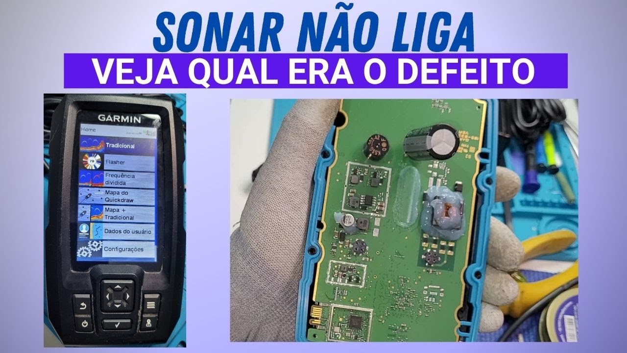 SONAR STRIKER 4 PLUS NÃO LIGA (CONSERTO DA PLACA)