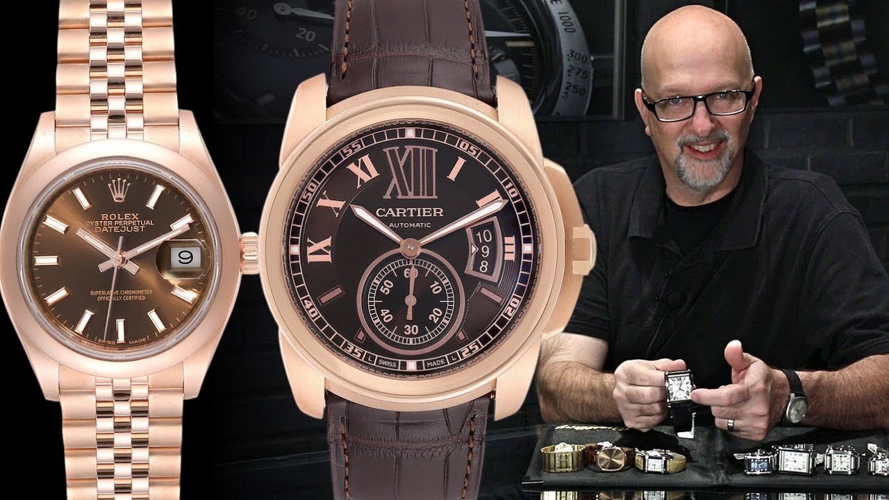 [Halloween 2020] Rolex Datejust, Omega Aqua Terra, Cartier Calibre: Rose Gold Chocolate Dial Watches
