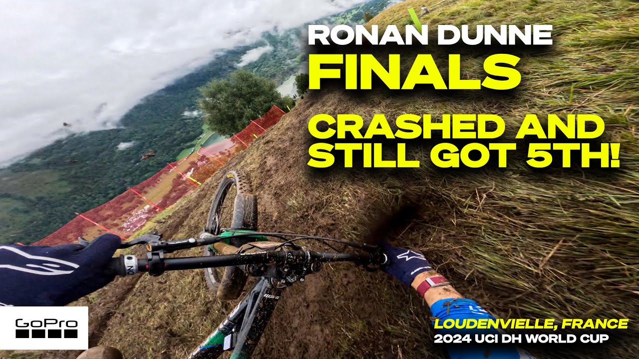 GoPro: Crashed and Still got 5th! - Ronan Dunne - Finals in Loudenvielle - '24 UCI DH MTB World Cup