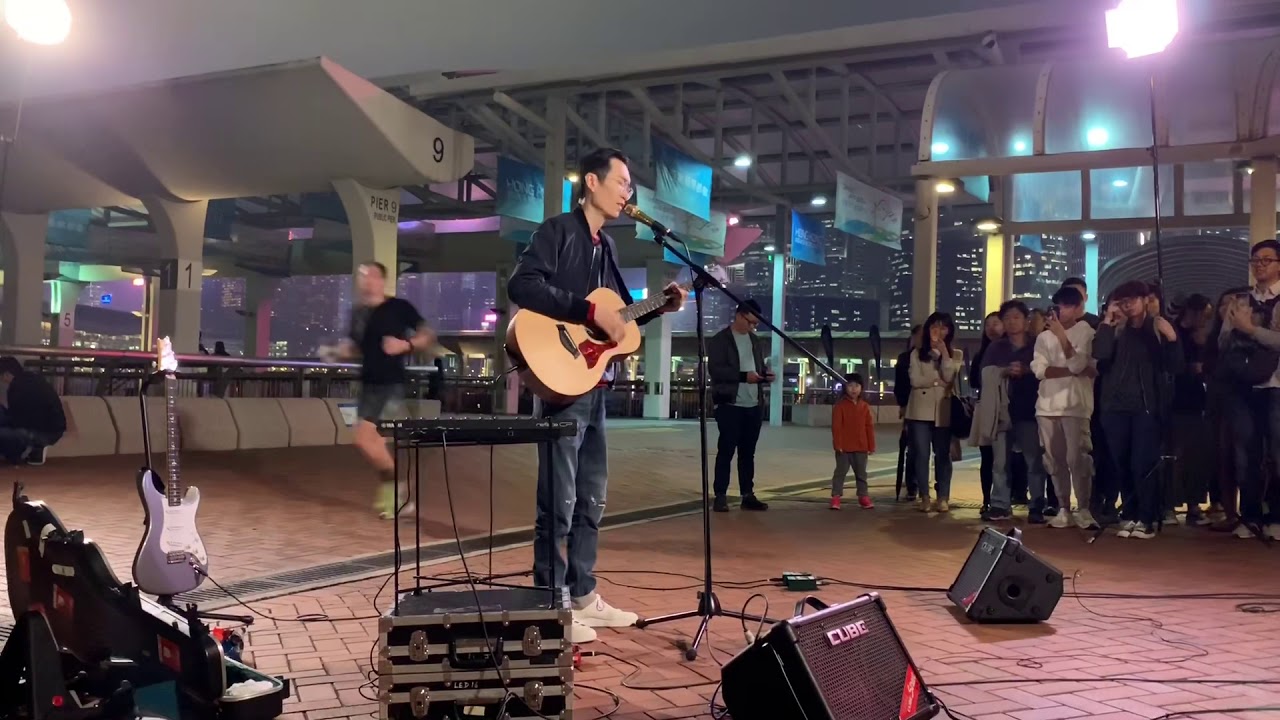 方大同中環碼頭 Busking Part 3《愛愛愛. Isn’t she lovely Cover》2019.02.22 Yamaha Reface CP, PRS SilverSky Strat