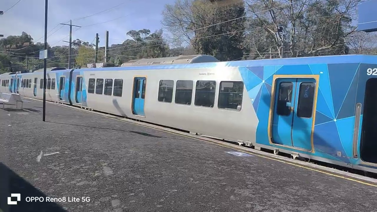 Belgrave station to Upper Ferntree Gully on an X'Trapolis train. Melbourne.