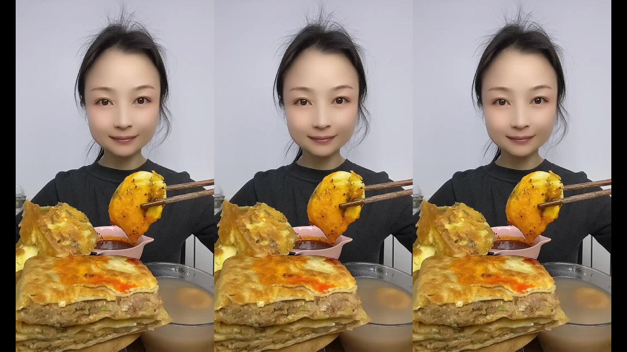CHINESE MUKBANG SWEETFOOD,CAKE EATING SHOW EATING SPICY NOODLES YummyMukbang