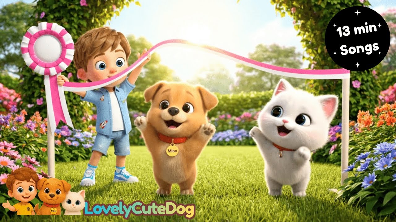 Fun Playground Songs for Kids 🎈 | Learn & Play with Cute 3D Dog | Nursery Rhymes