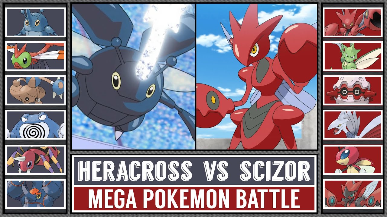MEGA SCIZOR vs MEGA HERACROSS | Mega Pok&eacute;mon Battle