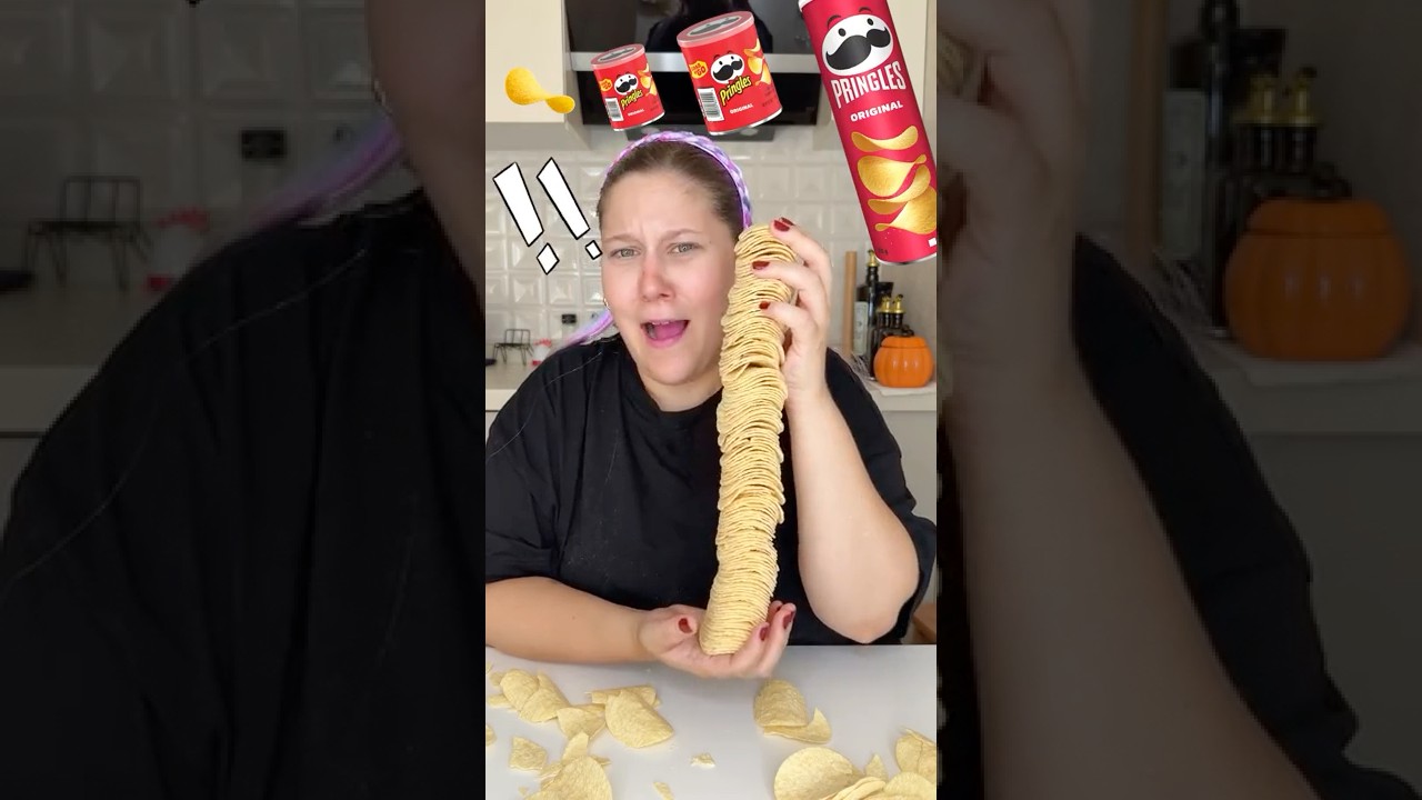 Small to Giant Pringles Chips 🥔 #shorts #funny #viral